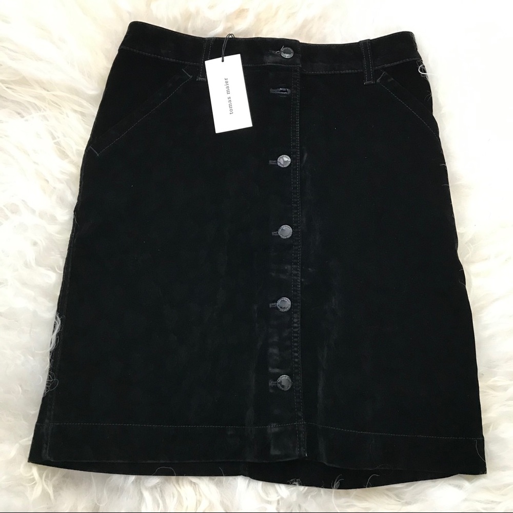 TOMAS MAIER Velvet Knee-Length Skirt - Picture 2 of 7